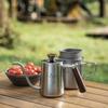 Boundless Voyage Titanium Coffee Drip Pot Narrow Mouth Coffee Kettle 300ml for 1 Person Wooden Handle Drip Pot Camping Coffee Pot Coffee Kettle Pot