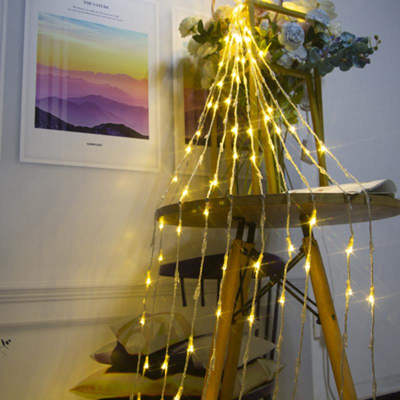 Waterfall Running Water String Light Fairy  Indoor Outdoor Light for Yard Garden Christmas Tree Wedding Party Holiday Decoration