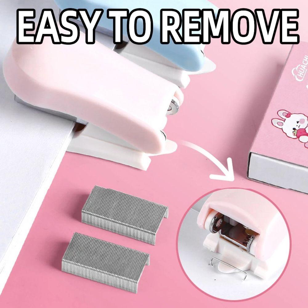 Macaron Color Mini Stapler Cartoon Design Test Paper Stapler Cute Bookbinding Machine  School Use
