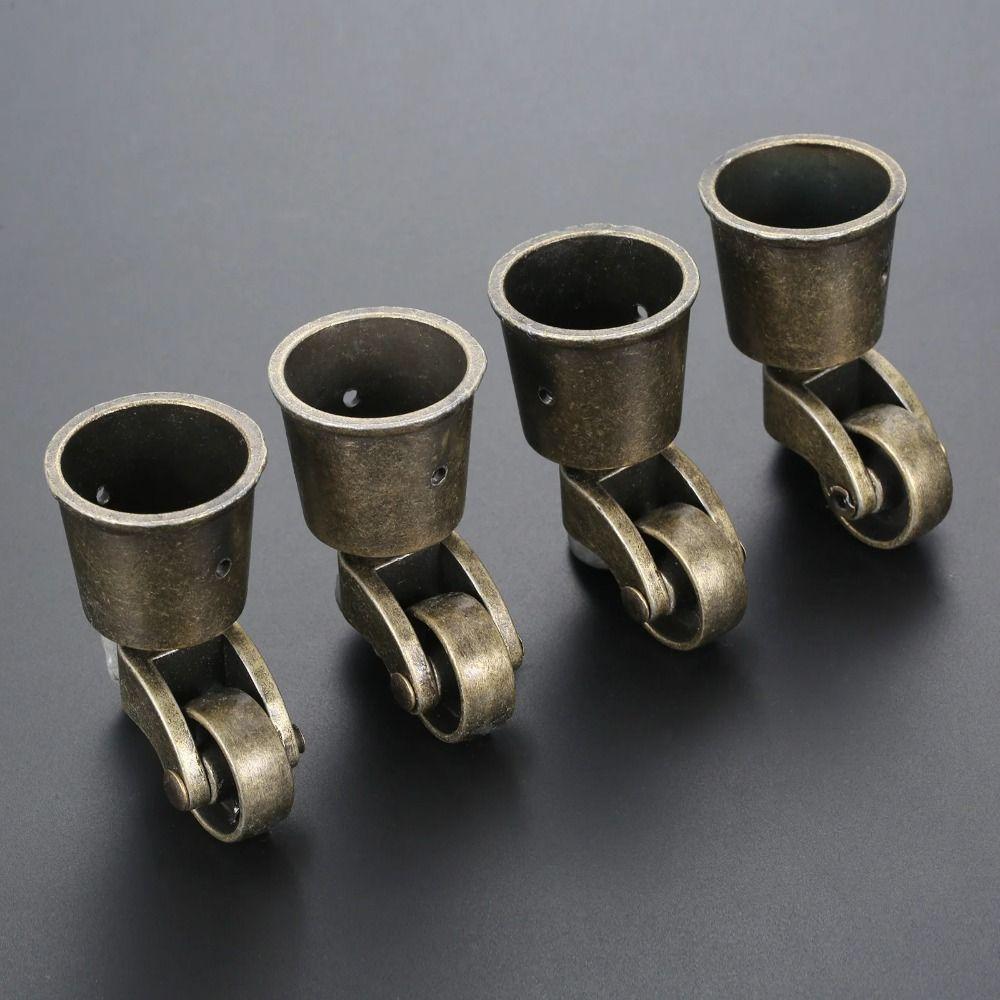 Rueda Redonda Estable Resistente al Desgaste Mate Antiguo Silenciosa Cepillada para Muebles Armario Piano Mesa Silla