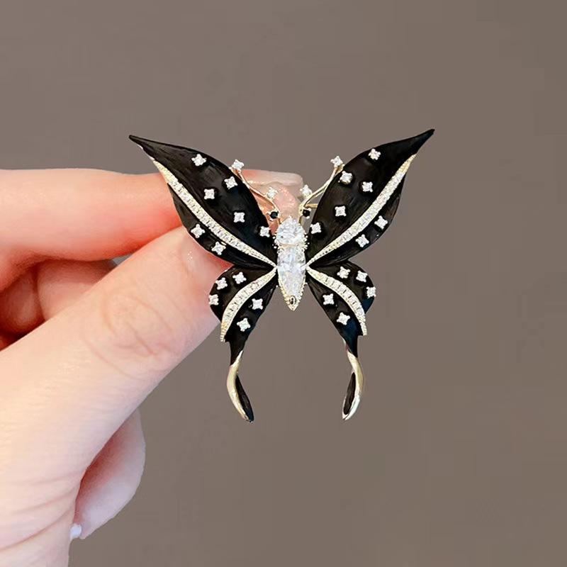 Fashion Corsage Brooch High-End Female Anti-Light Butterfly Brooch High-End Niche Corsage