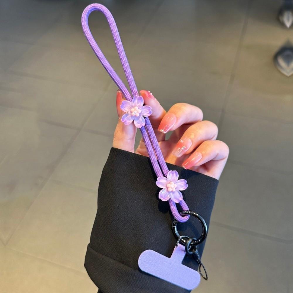 Adjustable Mobile Phone Strap Cherry Blossom Cell Phone Chain Mobile Phone Lanyard  New Year Gift