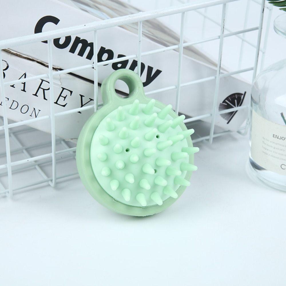 Comfortable Hair Washing Comb Pink Scalp Massage Brush Silicone Shampoo Brush  Bath SPA