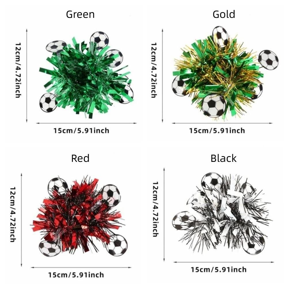2PCS Reusable Soccer Cheering Wrist Flower Iron Wire Decorative Streamers Match Day Party
