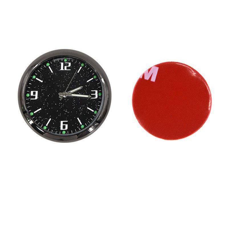 

Starry sky car clock quartz watch head clock car ornaments creative luminous car watch коричневий