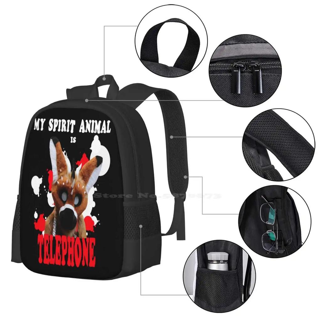 My Spirit Animal Is Telephone Hot Sale Backpack Fashion Bags Fursuiter Telephone Furry