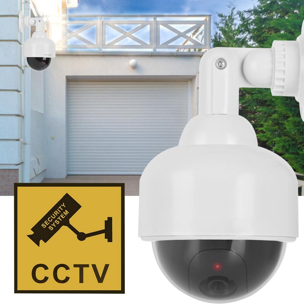 

Fake Camera Waterproof Realistic Dummy Surveillance Security Cam with Flashing Red LED Light