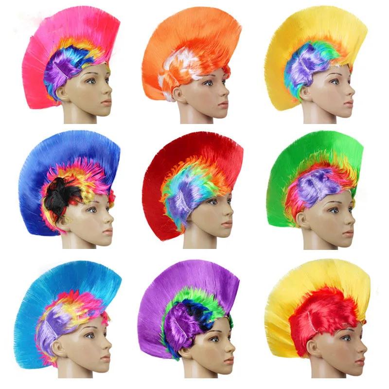 Mardi Gras CarnivaL Wig Birthday Party Funny Hair Hat Accessories Clown Fans Dance Headdress Indigenous Primitive Headwear
