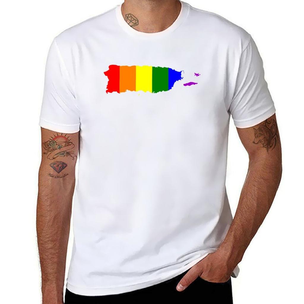 Gay Pride Lgbt Love Rainbow T Shirt Puerto Rico Rainbow Flag Tshirt Unisexs Graphic T Shirts Tshirt