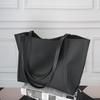 Big Black Shoulder Bags for Women Large Hobo Shopper Bag Solid Color Quality Soft Leather Crossbody Handbag Lady Travel Tote Bag