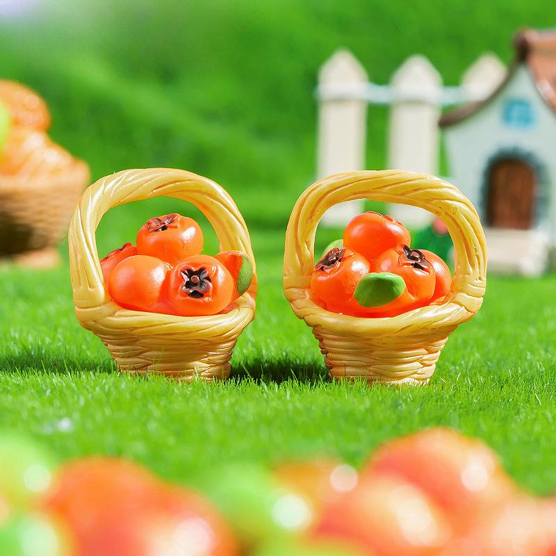 Mikro krajina, roztomilá simulace, ovoce, jídlo, hrací košík, tomel, pryskyřičná dekorace, DIY dekorace, dekorace stolu