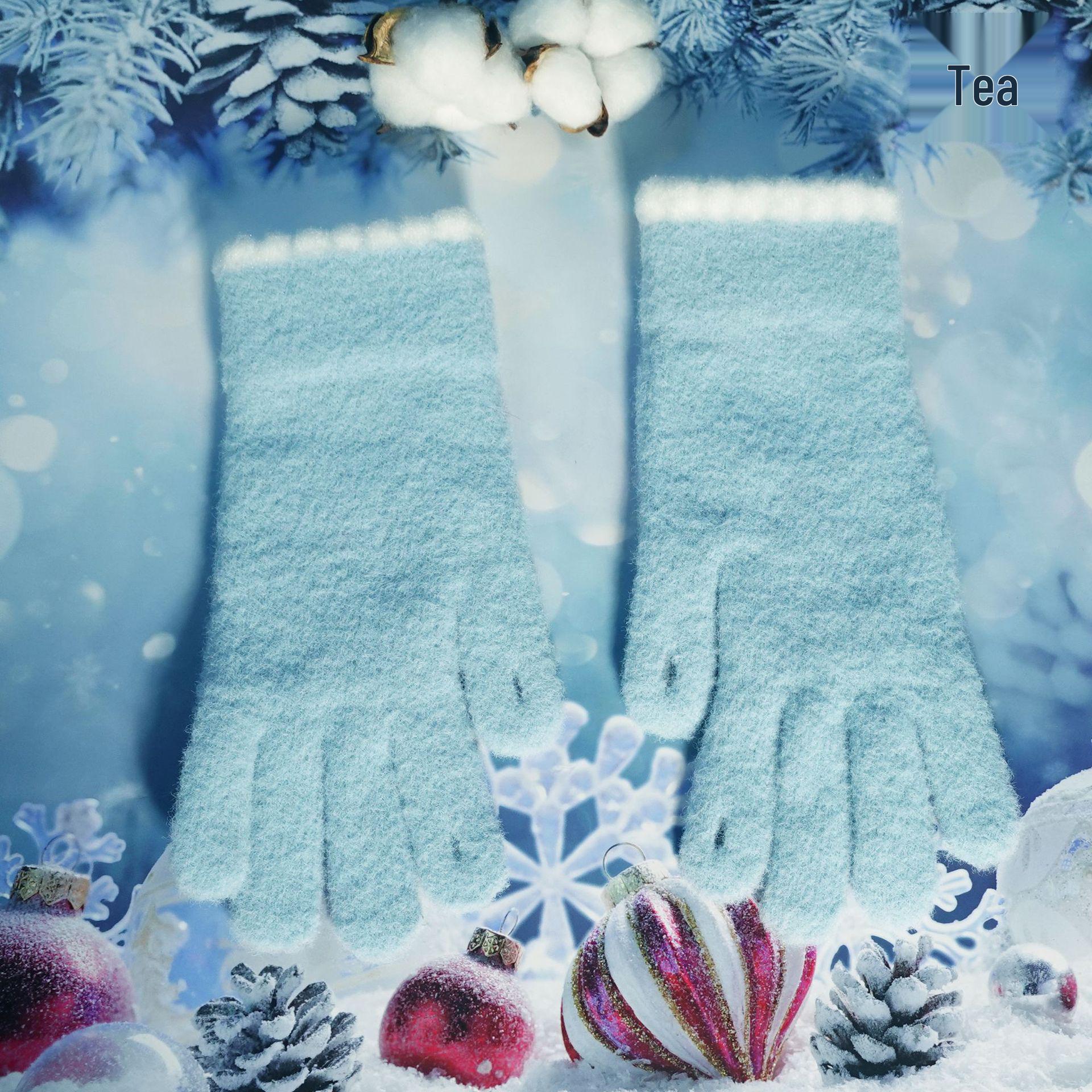 

Женские утолщенные бархатные велосипедные перчатки без пальцев с сенсорным экраном – Хрустальная пряжа для осени и зимы