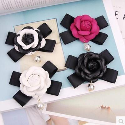 Camellia Pearl Bowknot Diy Hair Accessories Corsage Collar Flower Ladies Bag Bag Keychain Mobile Phone Case Chain