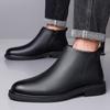 Fashion Brand Men's Chelsea Boots Oxford Business Work Shoes Genuine Leather Handmade Boot Shoes For Formal Dress Wedding Business Party