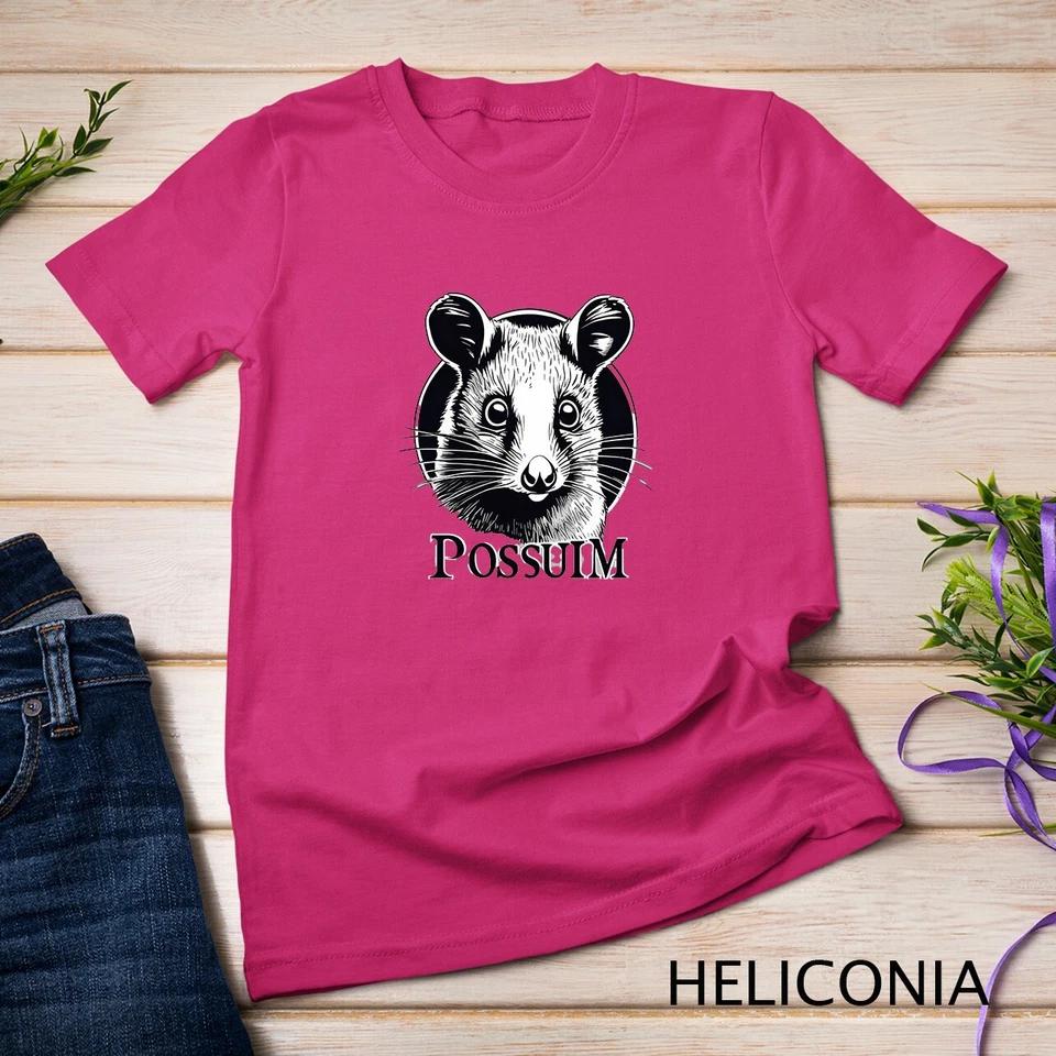 Possum Monochrome Possum Portrait T-Shirt Unisex T-shirt 3XL