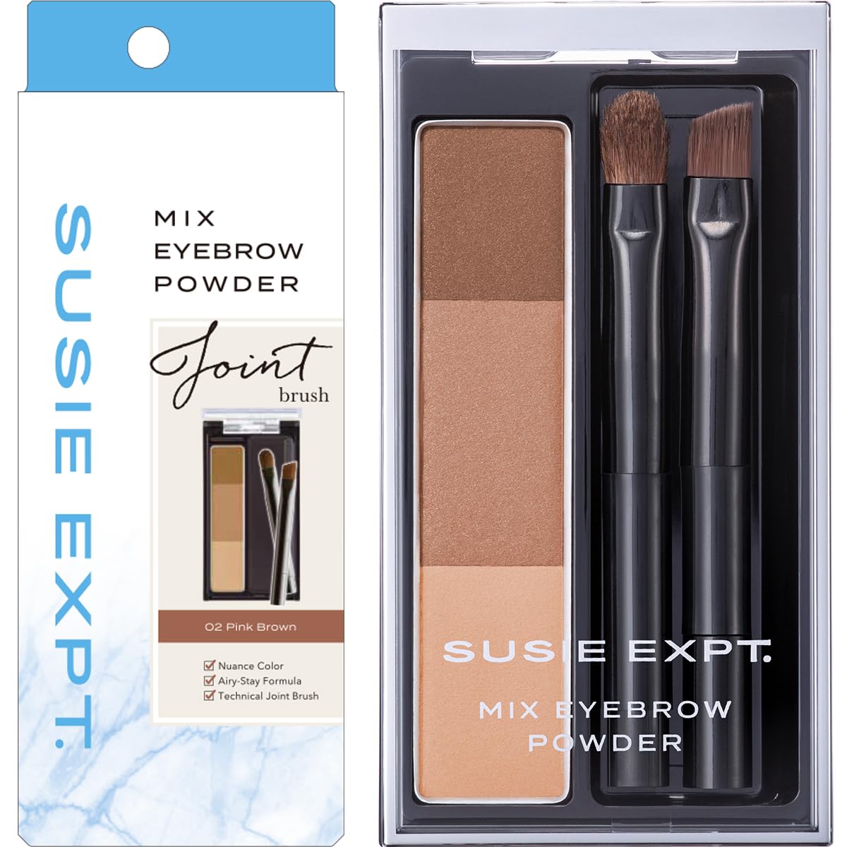 

SUSIE Mix Eyebrow 02 Pink Eyebrow Color Eyebrow EXPT. Powder, Brown, 2.1g, Brush,