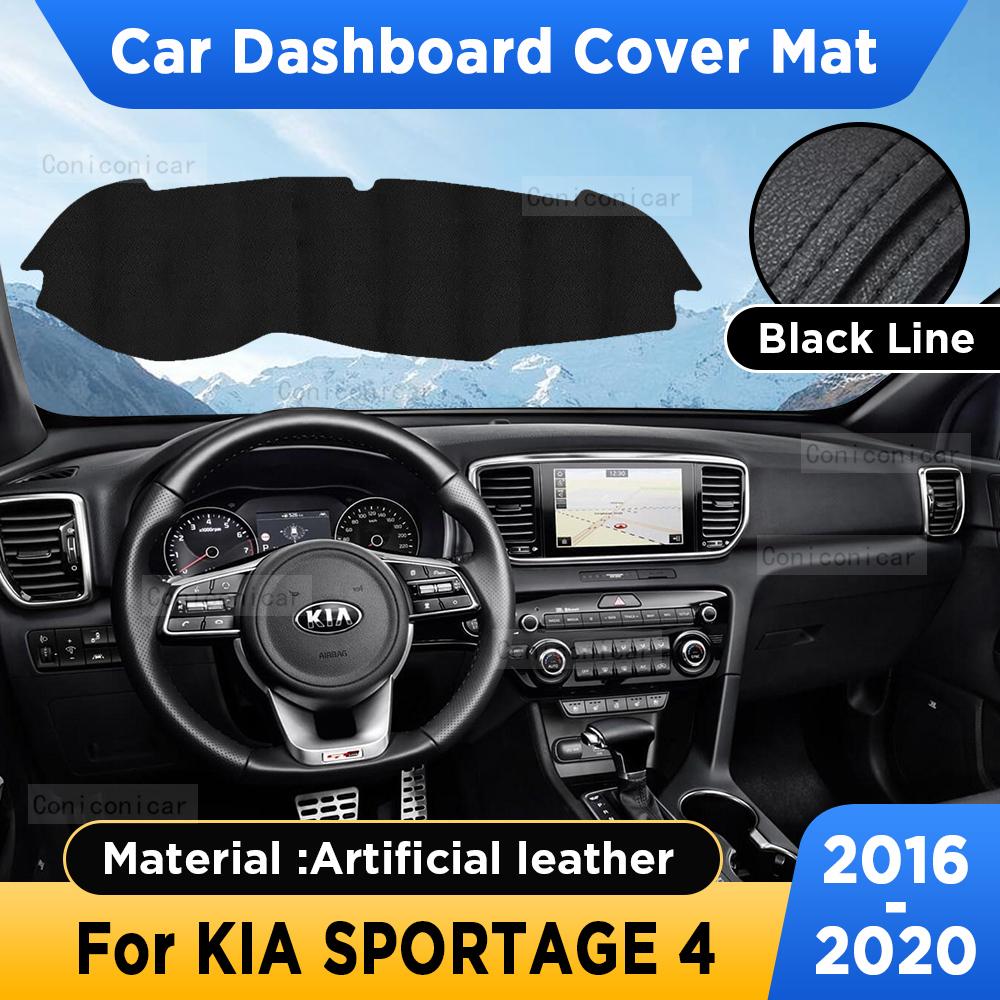 

For KIA SPORTAGE 4 2016- Car Dashboard Cover Mat Dash Board Sun Shade Anti-UV Pad Artificial Leather sun-proof Accessories Artificial leather