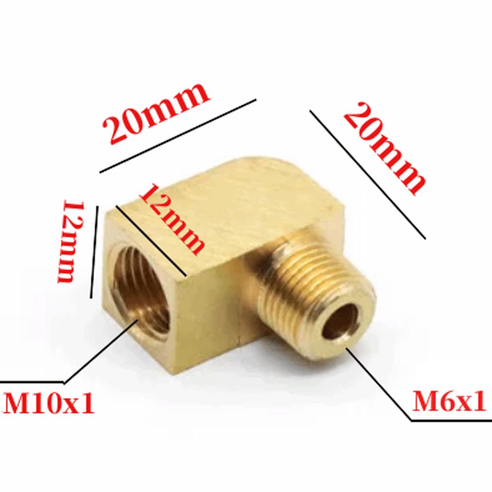 M6 M8 M10 1/8" BSP Male Female Elbow 90 Degree Block Brass Pipe Fitting Connector For Compreesion Fitting Oil Lubrication