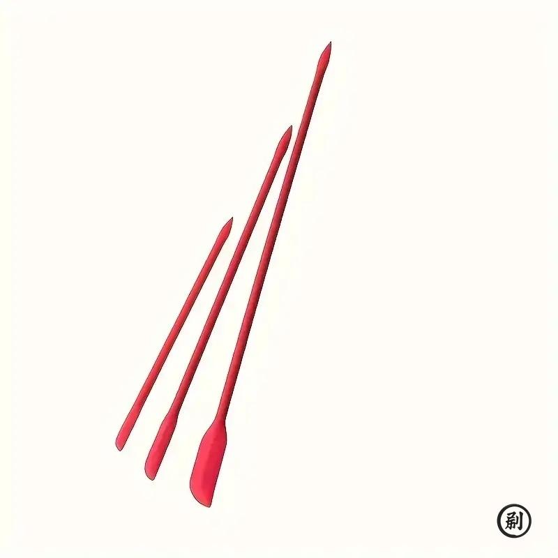 3dílná mini silikonová sada špachtlí - Žáruvzdorné, více velikostí pro sklenice, lahve a kuchyň