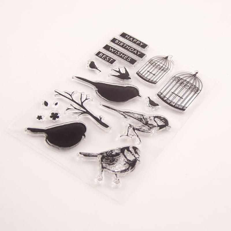 Buy Bird Cage Silicone Clear Seal Stamp DIY Scrapbooking Embossing ...