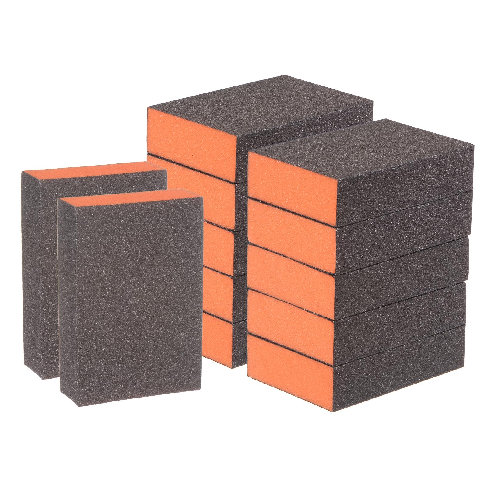 

uxcell 12pcs Sanding Sponge Block 400 Grit Sanding Block 100x70x25mm Brown and Orange Color