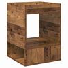 Side Table Set of 2 Reclaimed Wood Look 40 X 40 X 56 Cm Engineered Wood