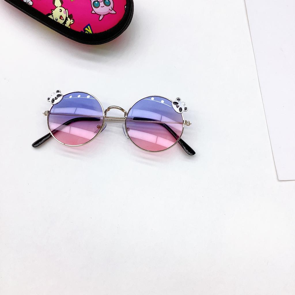 2026 Fashion Metal Frame Student Concave Shape Boys And Girls Cute Glasses Cross-Border Sunglasses