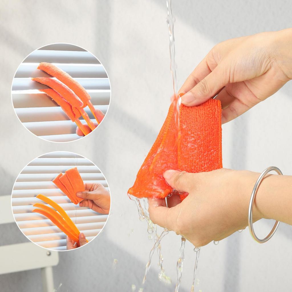 Car Wash Brush Detail Brush Orange Car Cleaning Crevice No Scratch Double Head Dusting Flexible Car Wash Tools