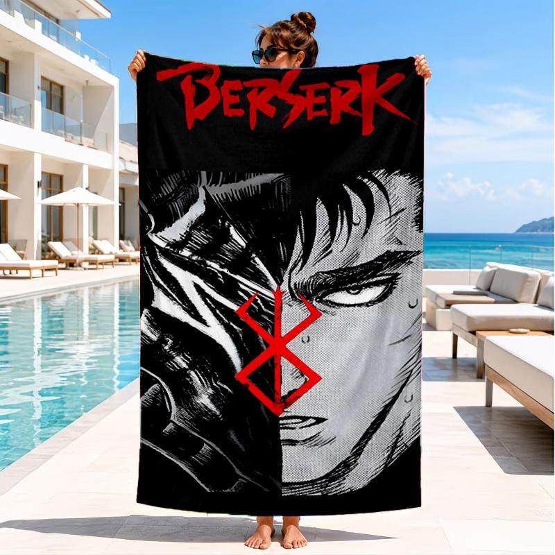 Dark Warrior's Rise Beach Towel, Super Soft Microfiber, Perfect Gift for Her/Him, Birthday, for Pool, Beach, Travel, Decor Beach Party
