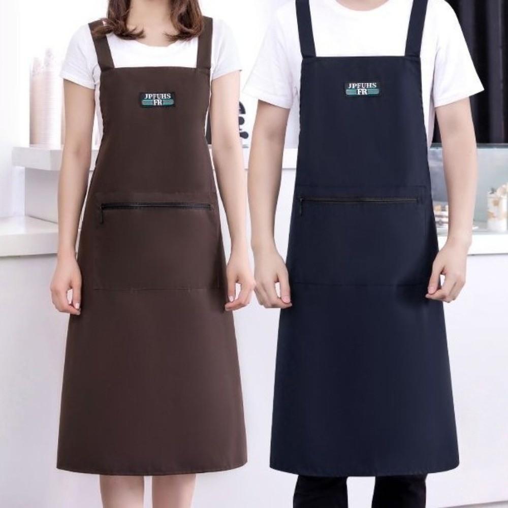 Large Pockets Cooking Apron Waterproof Baking Aprons New Working Clothes  for Catering Work