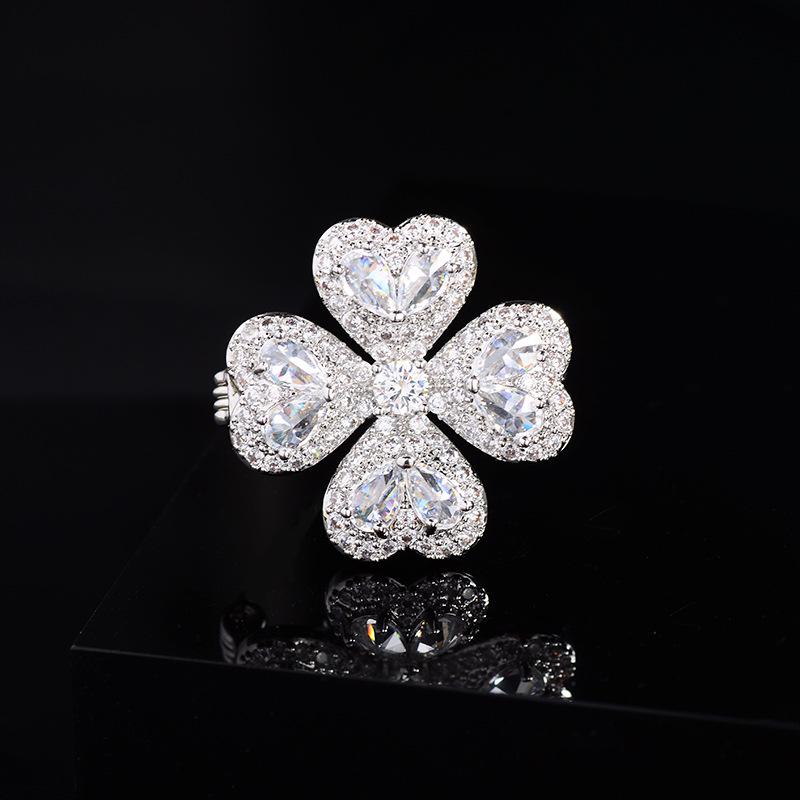 Broșă Elegantă cu Zircon Micro-Incrustat: Accesoriu de bijuterie la modă, potrivit pentru orice ținută, pentru vară