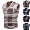 2025 Men's Autumn/Winter V-Neck Grid Knit Pullover Vest