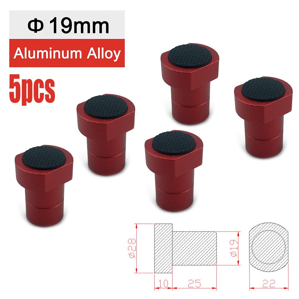 Aluminum Alloy Workbench Tenon Stopper Woodworking Table Limit Block with Anti-skid Gasket Used for 19/20mm Hole Desktop Clip