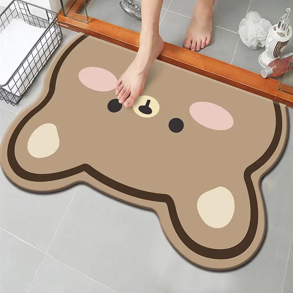 VIKAMA Cartoon Capybara Bathroom Mat Non-Slip, Wear-Resistant Home Decor Bathroom Mat Home Decoration