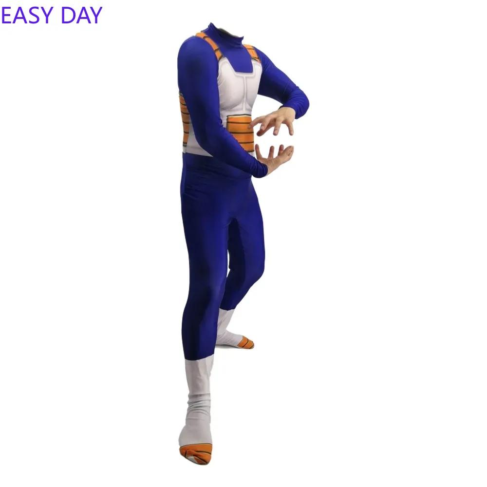 Kinder Erwachsene Vegeta Jumpsuit Super Saiyan GOKU Cosplay Kostüm Torankusu TRUNKS Vegeta-Junge Party Verkleidung Halloween Karneval Geschenk