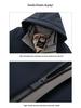 Men's Windproof Winter Down Jacket with Detachable Liner - Middle-Aged Business Style