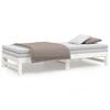 Vidaxl Extendable Bed, White, 2X(75X190) Cm, Light Pine Wood