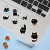 500Pcs Cute Black Cat Stickers Creative Phone Water Bottle Luggage Decals Children Reward Decor Stickers DIY Graffiti Stickers
