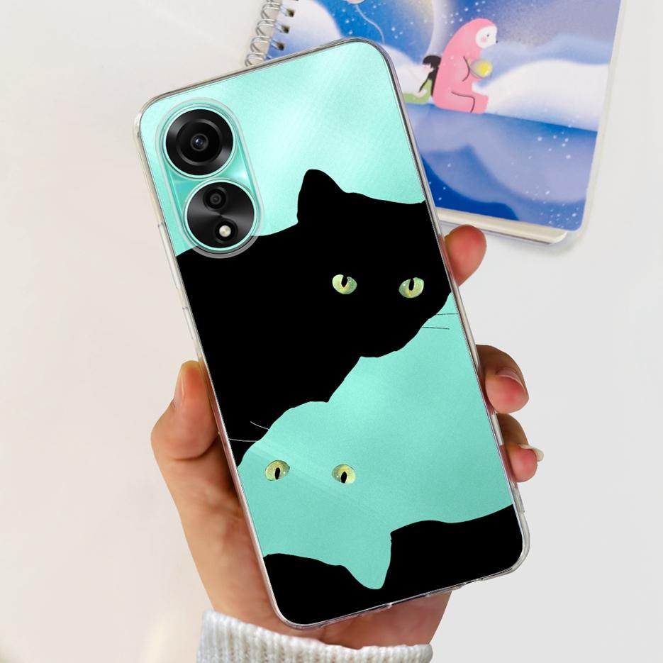 For Oppo A78 4G Case CPH2565 Stylish Painted Cover Soft Silicone Phone Case For Oppo A78 A 78 OppoA78 5G Back Cover Fundas Coque