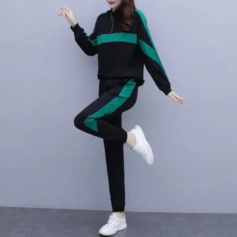 Women's Autumn Style Casual Set - Elegant and Slimming, Suitable for Covering Up Fat Areas and Slimming Down. Two-piece Set.