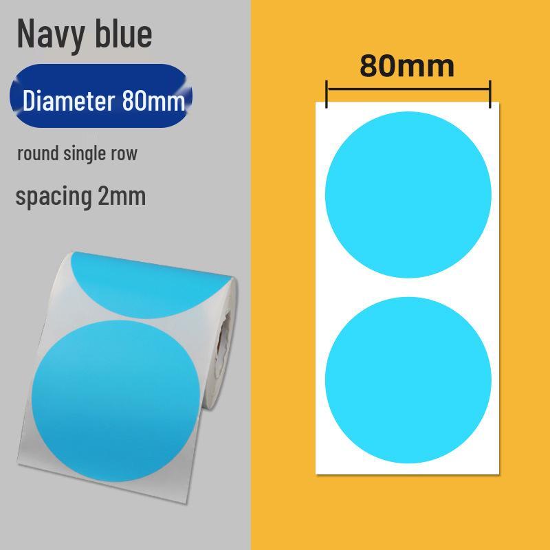 

Папір для самоклеючих етикеток зі штрих-кодом з кольоровим покриттям - Круглі наліпки різних розмірів