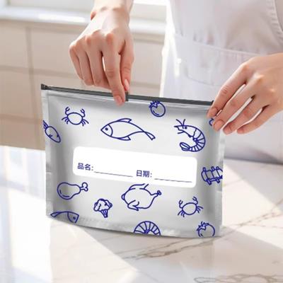 Sacos Selados de Folha de Alumínio Reutilizáveis À Prova de Vazamento Resistentes ao Calor Sacos Seláveis Sacos para Alimentos com Zíper a Vácuo com Rótulo Fundo Plano para Vegetais