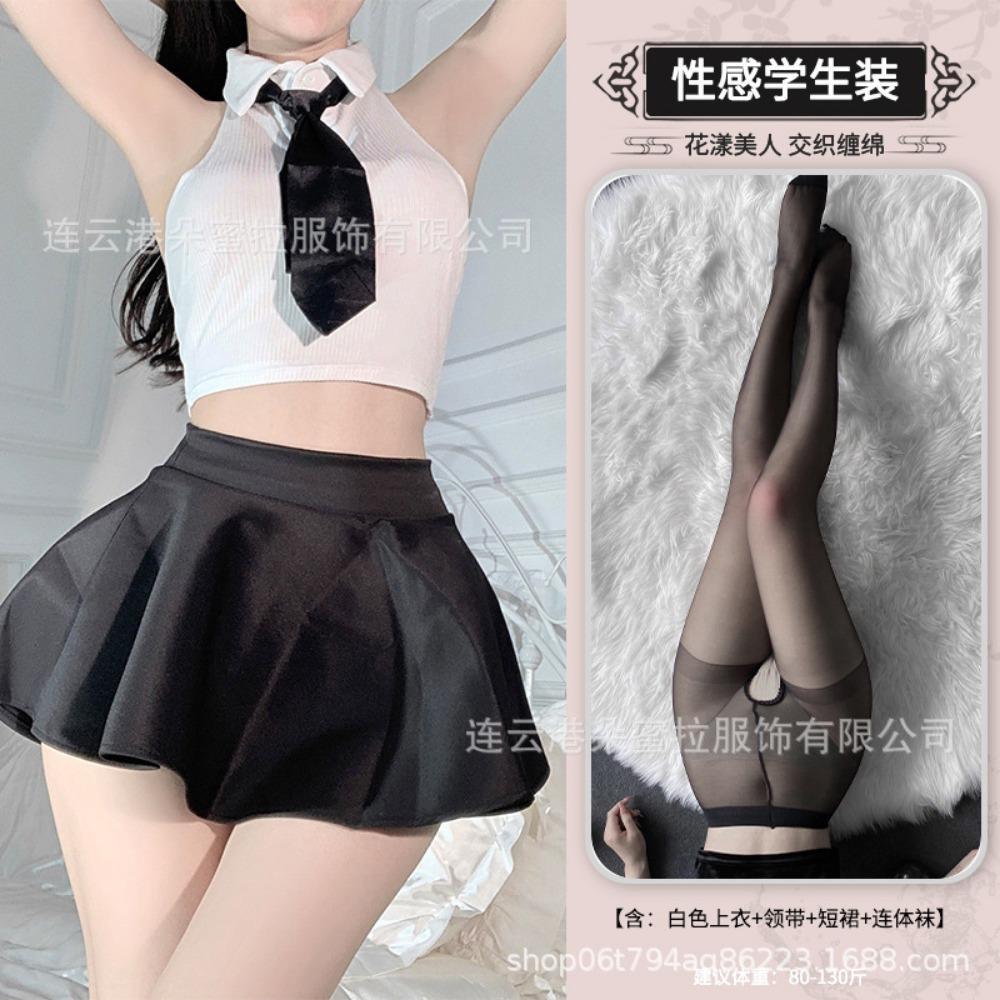 Domila Sex Underwear Uniform Seduction Student Wear Wholesale Sex Uniform Passion Sexy Secretary Split
