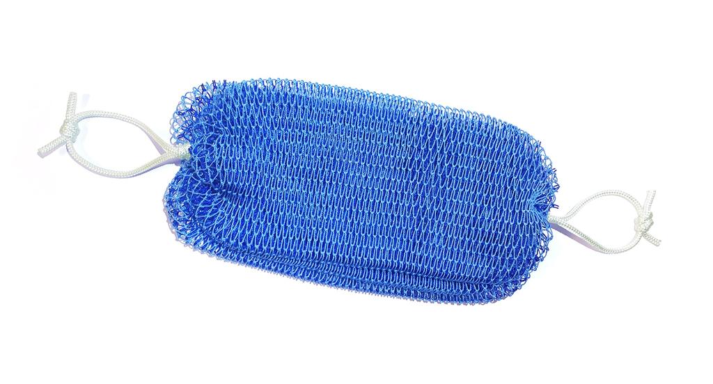 Exfoliating body good quick net double layered long blue towel, towel, firm, lather, drying, clean, fisherman's towel, weave, back, type,