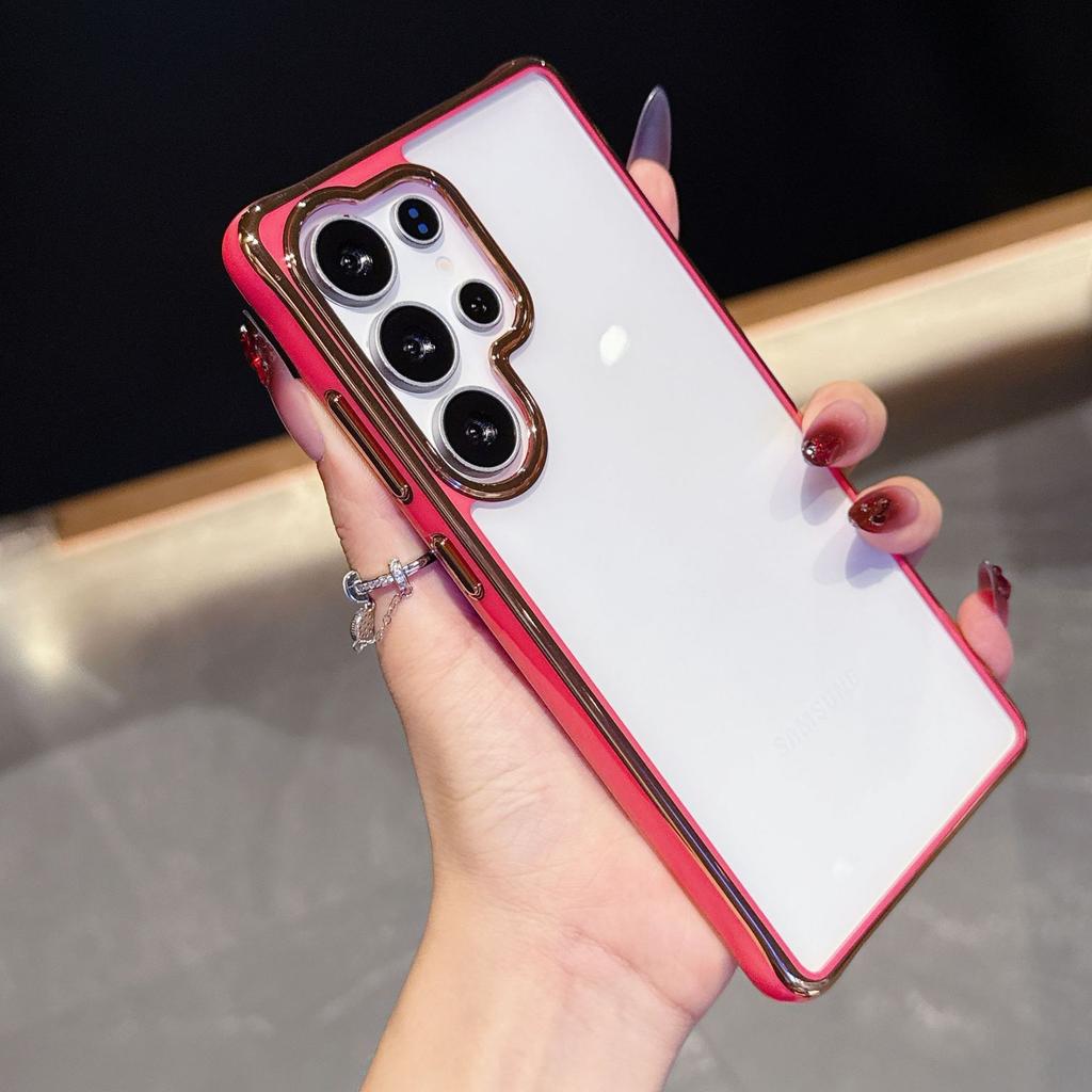 Electroplated Two-color Transparent Acrylic Samsung S11ultra Mobile Phone Case A11 Four-corner Anti-drop A11 Protective Case