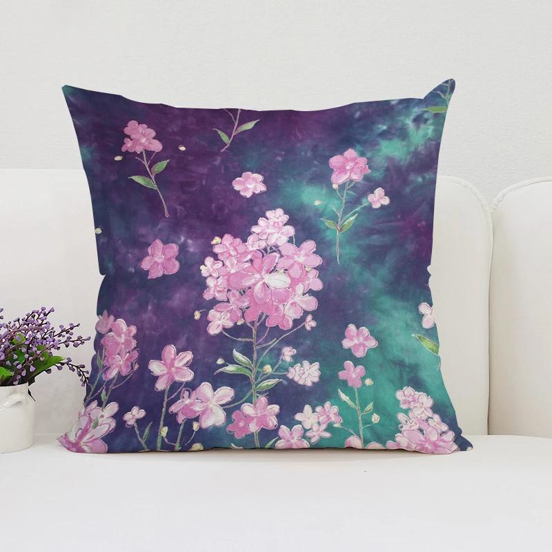 

Наволочка декоративная роскошная на подушку Шелковый цветочный европейский и американский стиль 40х40 Домашний декор 12x12Inch