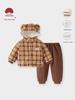 Winter Classic British Style Boys' Suit & Hat Set for 3-Year-Olds