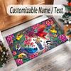 Birds Theme Crystal Velvet Floor Rug Personalized Custom Name Text Warm Carpet Home Decoration