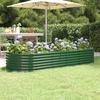 VidaXL Raised Garden Bed Flower Pot Planter Box Raised Bed Patio Terrace Outdoor Galvanized Steel 224x80x36 318918