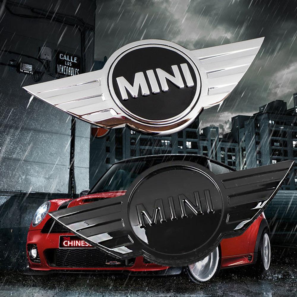 black Mini Emblem ABS Car Front Hood/Rear trunk Badge for BMW Mini cooper R56 R50 R58 R52 R53 R55 f56 f55 Decoration Stickers